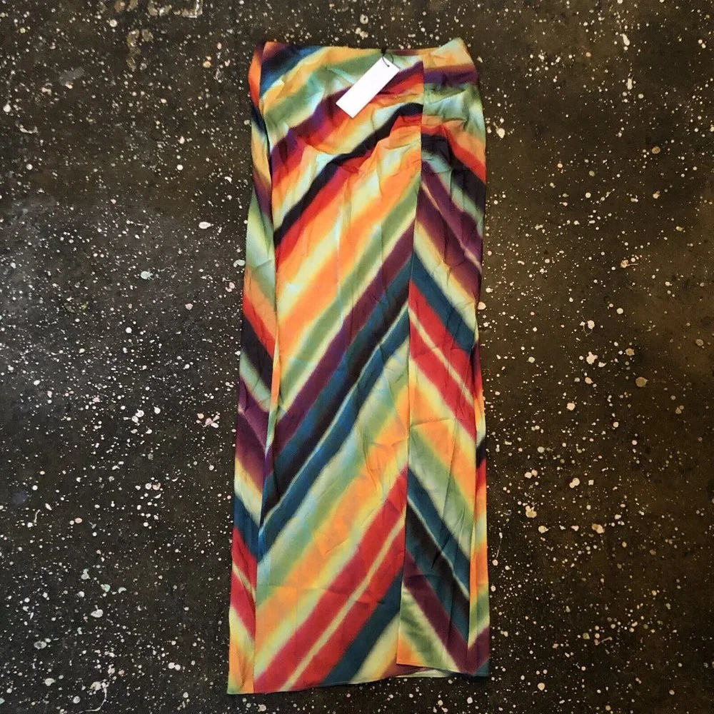 Ronny Kobo Angie Skirt Multi Color Maxi High Slit